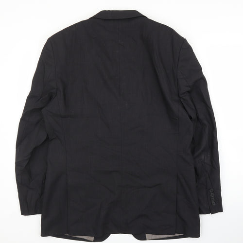 M&S Mens Black   Jacket Suit Jacket Size 40