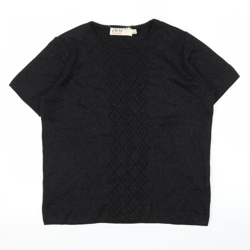 EWM Womens Black   Basic T-Shirt Size 10