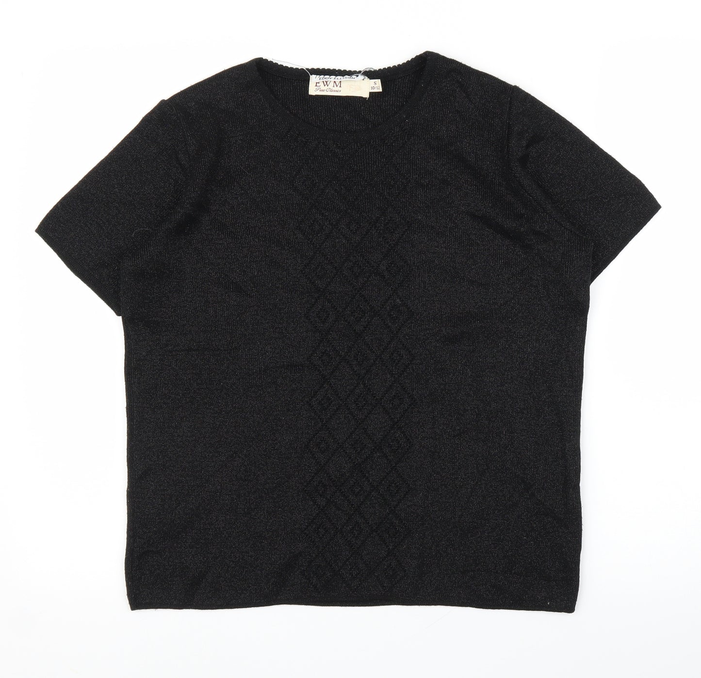 EWM Womens Black   Basic T-Shirt Size 10