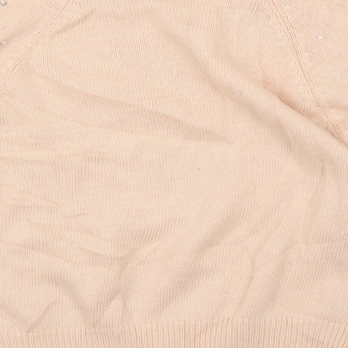 Topshop Womens Pink   Pullover Jumper Size 8  - Pearls