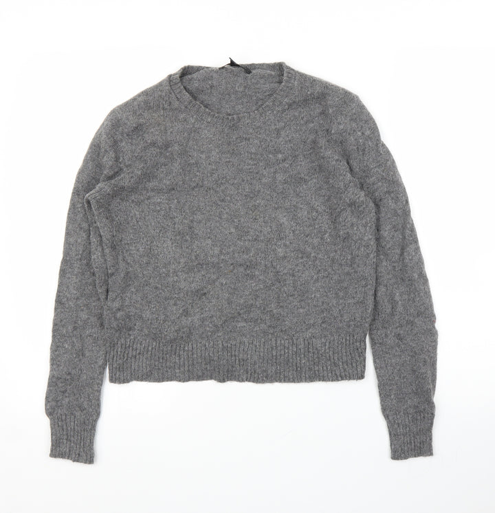 Mango Womens Grey Pullover Jumper Size S