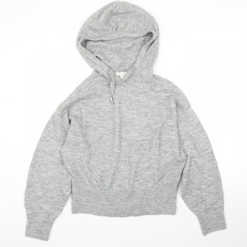 H&M Womens Grey   Pullover Hoodie Size XS