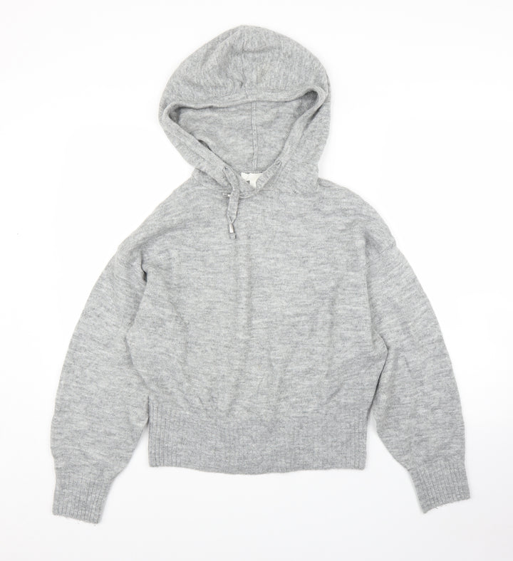 H&M Womens Grey Pullover Hoodie Size XS