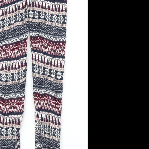 Primark Womens Blue Fair Isle  Chemise Pyjama Pants Size 10
