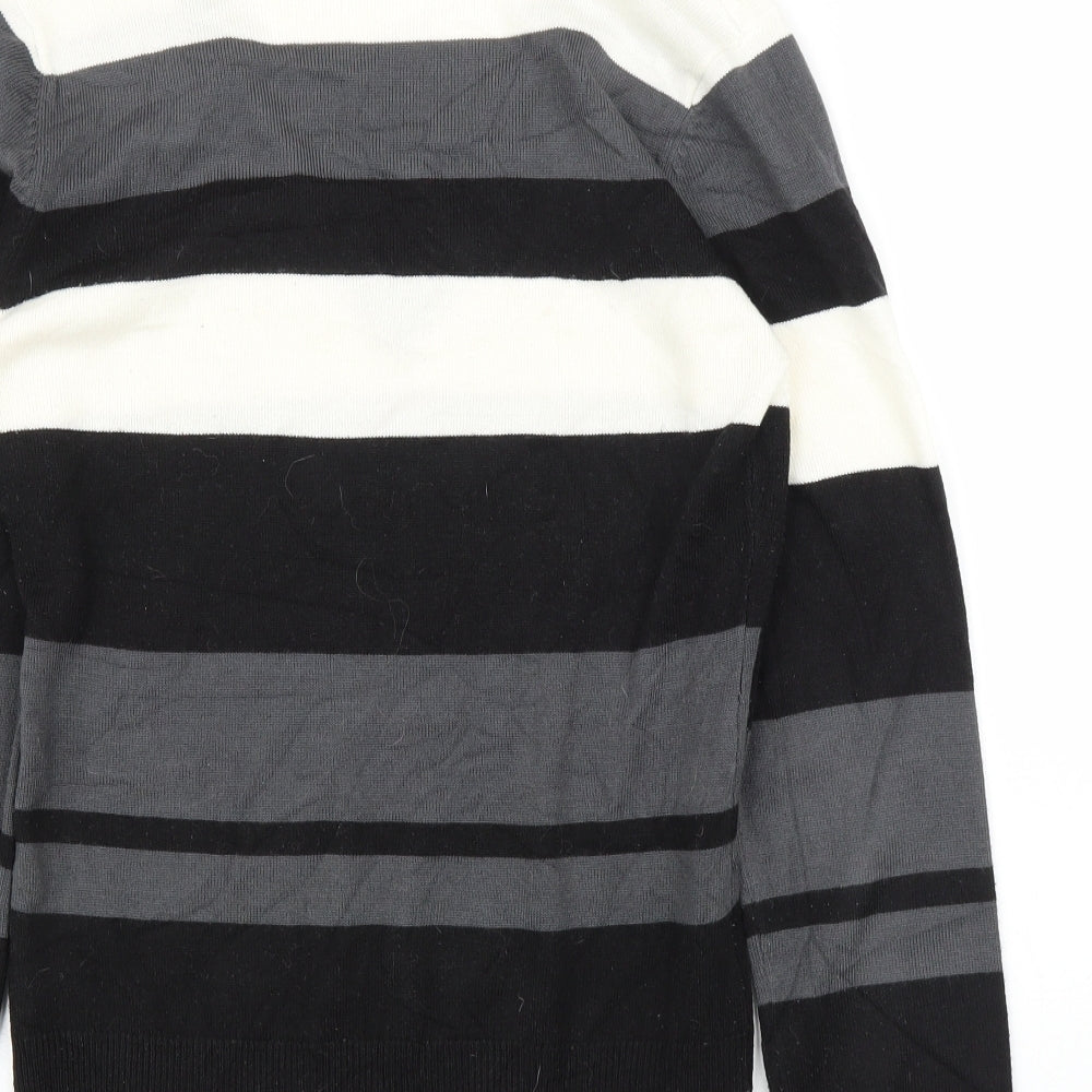 Dorothy Perkins Womens Grey Striped  Pullover Jumper Size 12