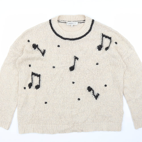 Limited Edition Womens Beige   Pullover Jumper Size 14
