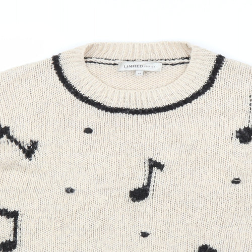 Limited Edition Womens Beige   Pullover Jumper Size 14