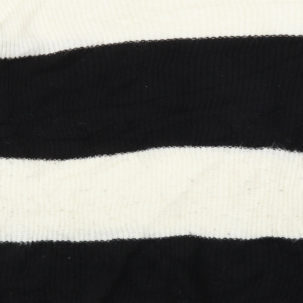 Preworn Womens White Striped  Pullover Jumper Size L