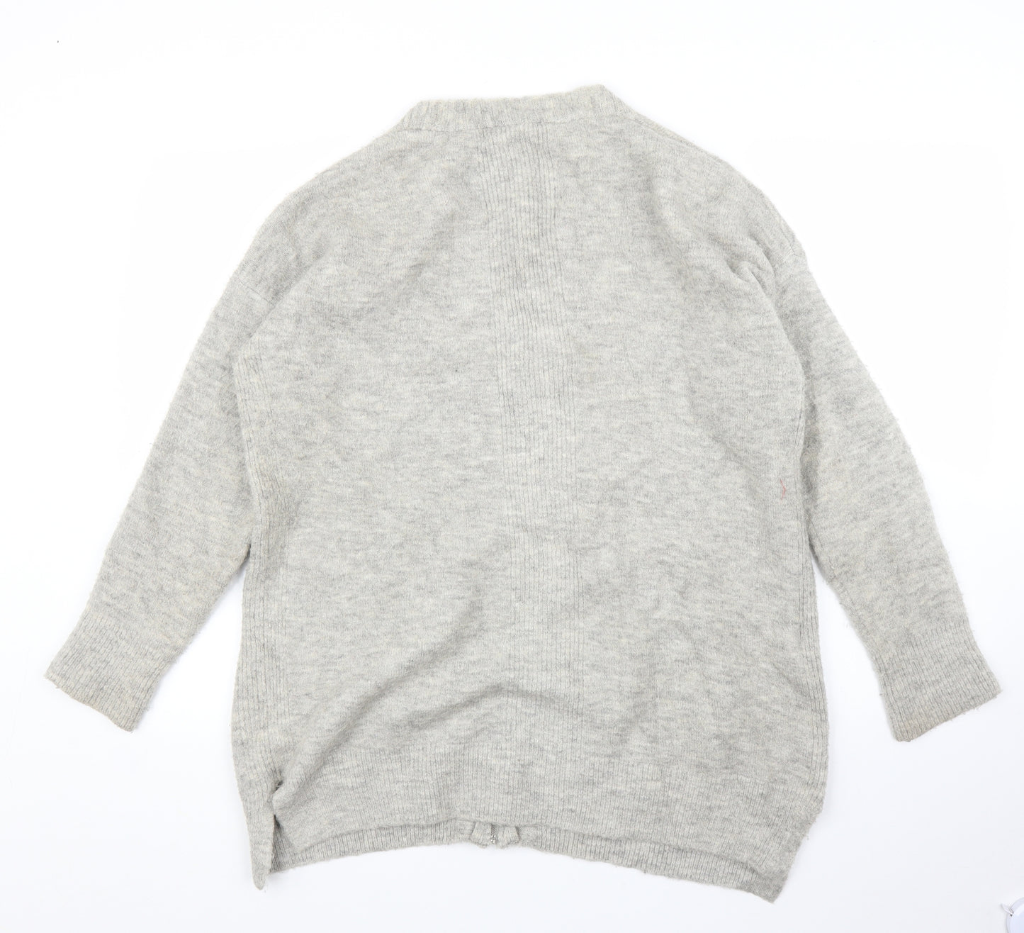 Preworn Womens Grey   Full Zip Jumper Size M