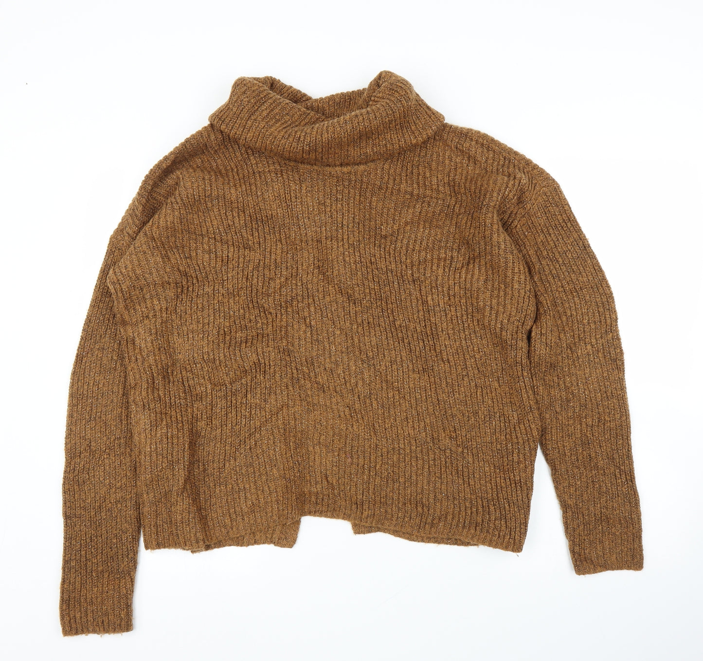 Trend Womens Brown   Pullover Jumper Size 12  - Split back