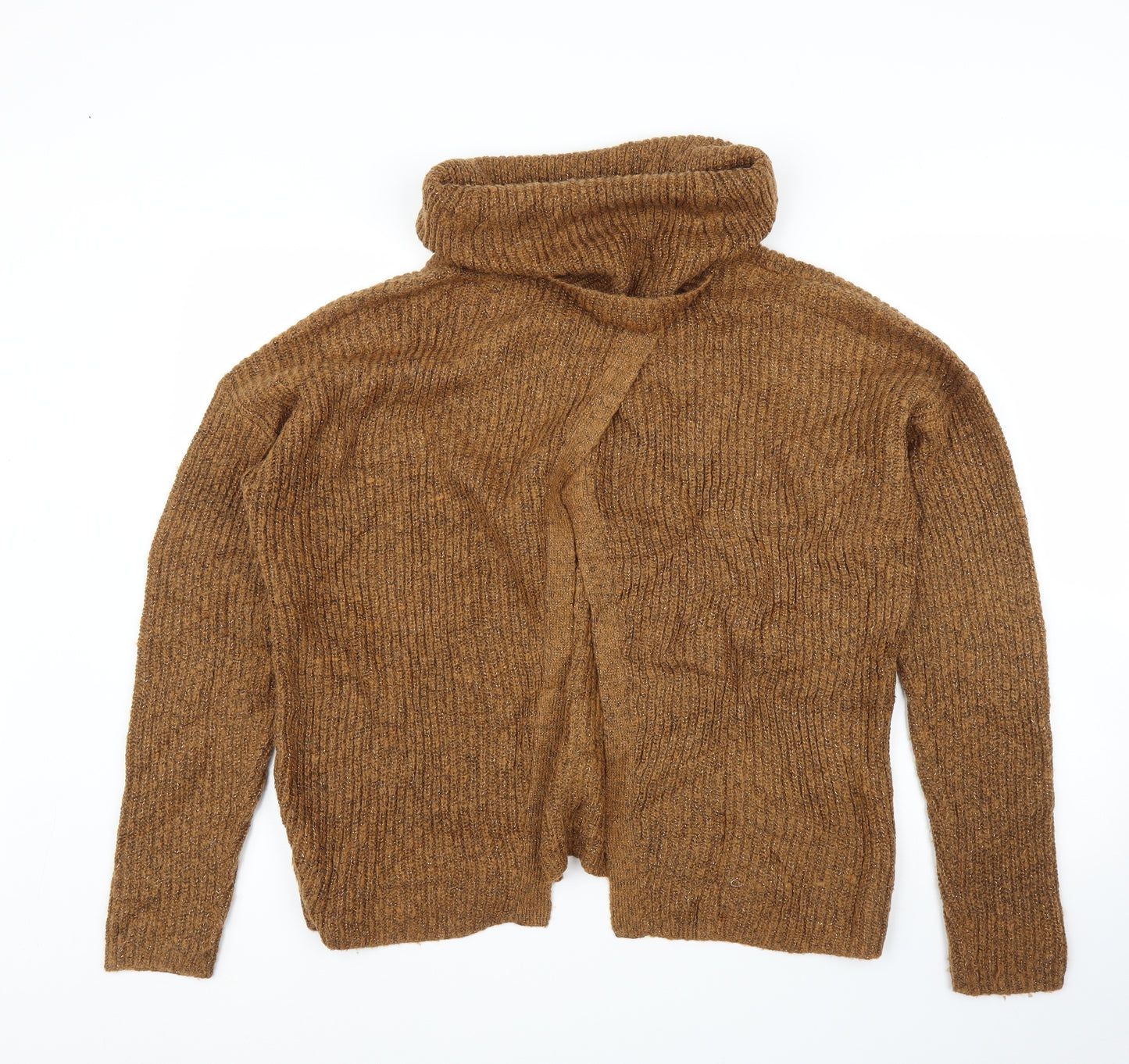 Trend Womens Brown   Pullover Jumper Size 12  - Split back
