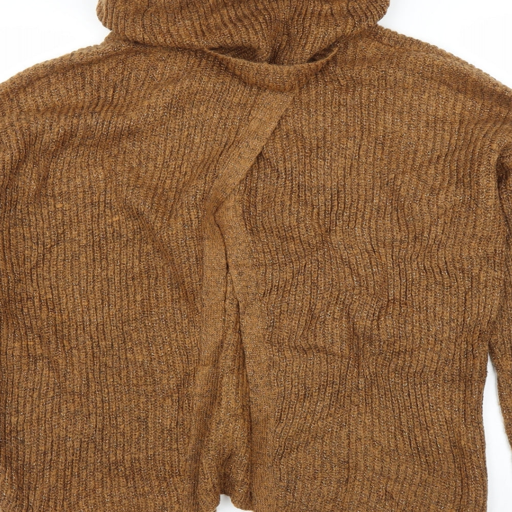 Trend Womens Brown   Pullover Jumper Size 12  - Split back