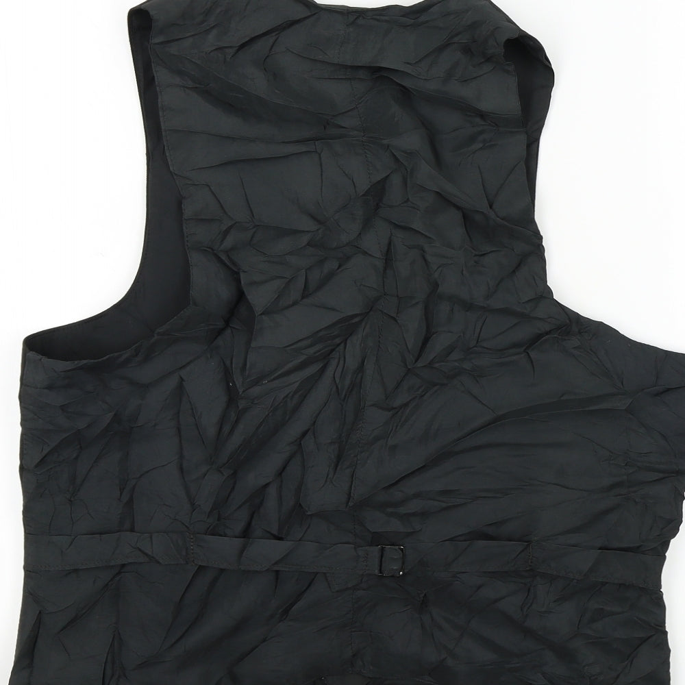 Preworn Mens Black   Jacket Suit Waistcoat Size S