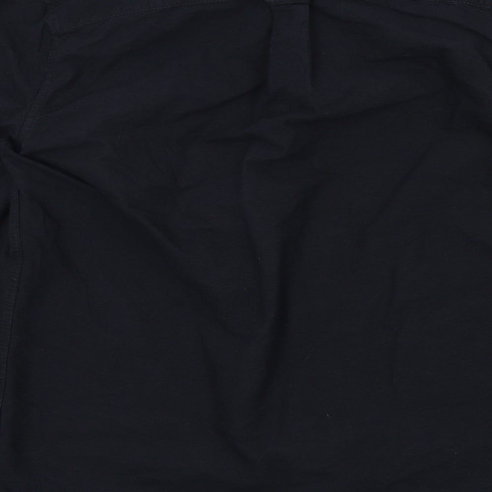 NEXT Mens Black Colourblock   Button-Up Size L