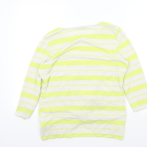 Roman Womens Yellow Striped  Pullover Jumper Size 12