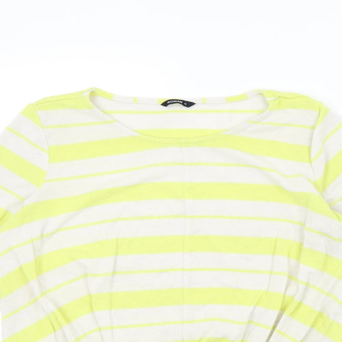 Roman Womens Yellow Striped  Pullover Jumper Size 12