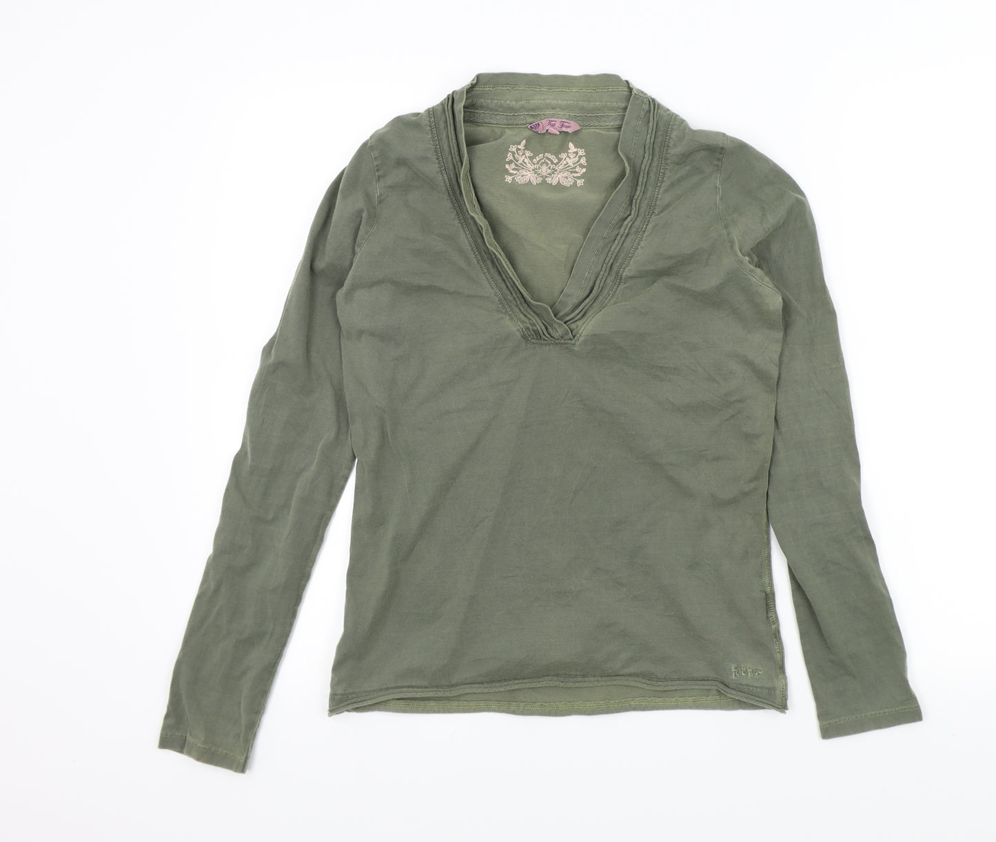 Fat Face Womens Green Colourblock  Basic T-Shirt Size 12