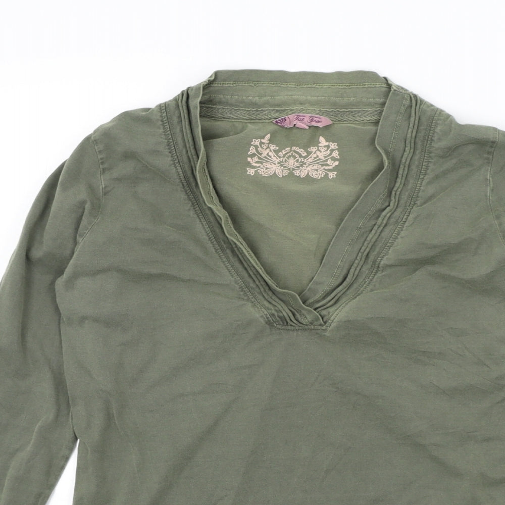 Fat Face Womens Green Colourblock  Basic T-Shirt Size 12
