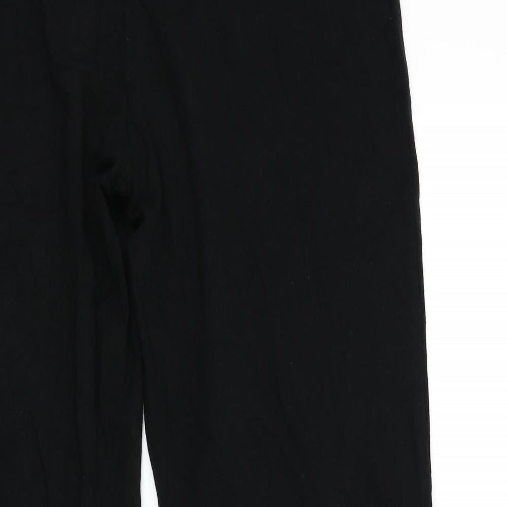 M&S Womens Black   Jogger Trousers Size 14 L26 in
