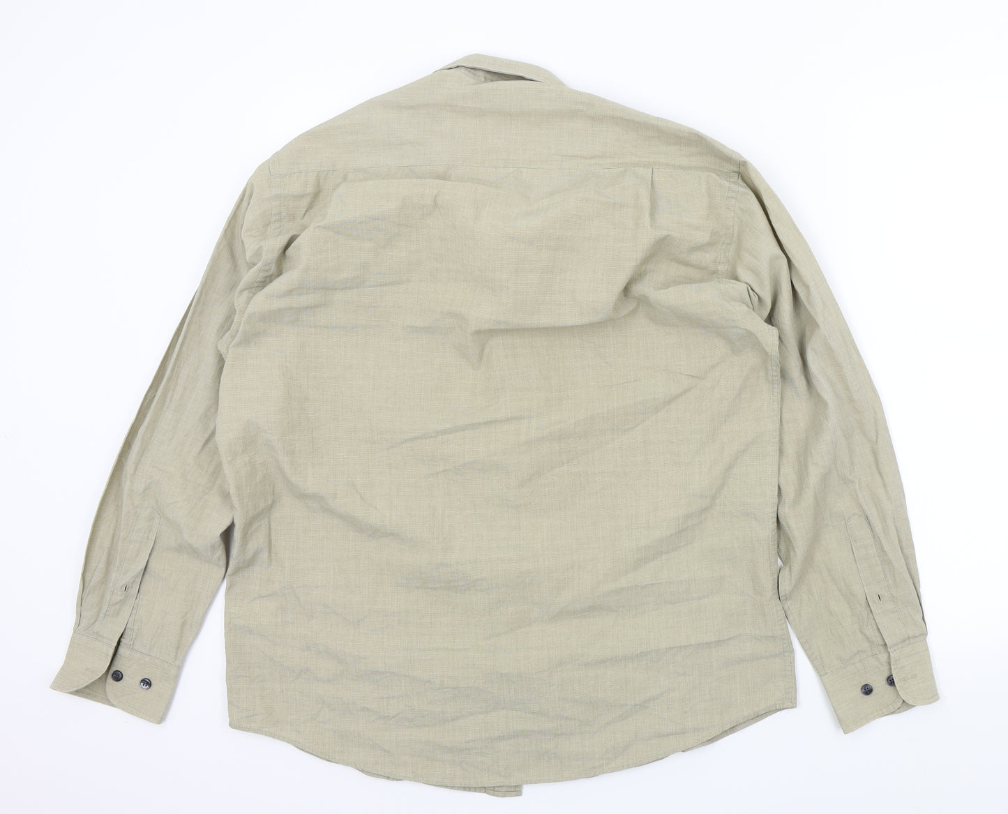 Essentials Mens Beige    Button-Up Size 16