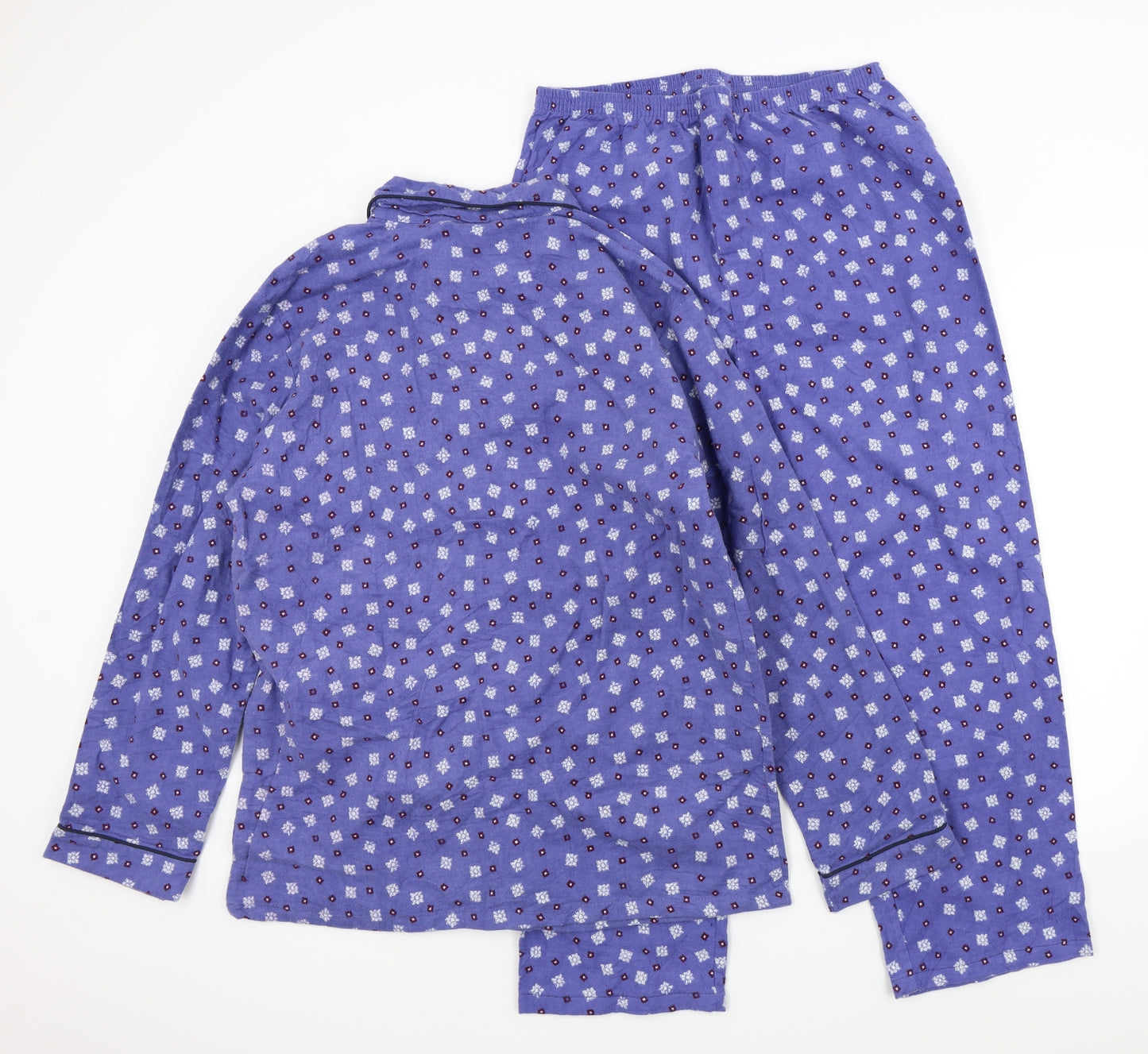 dmart Womens Blue Geometric  Top Pyjama Set Size M