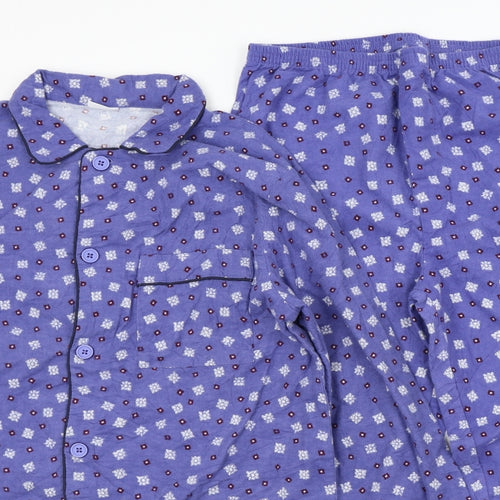 dmart Womens Blue Geometric  Top Pyjama Set Size M