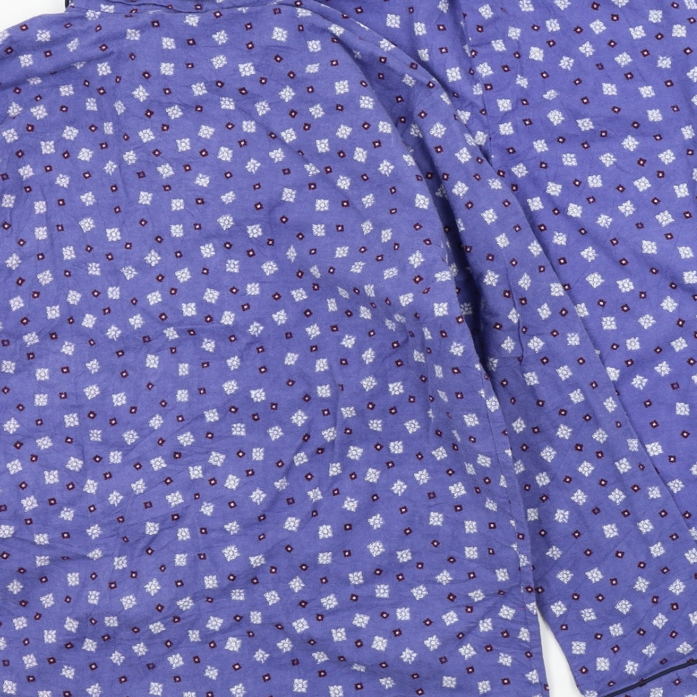 dmart Womens Blue Geometric  Top Pyjama Set Size M