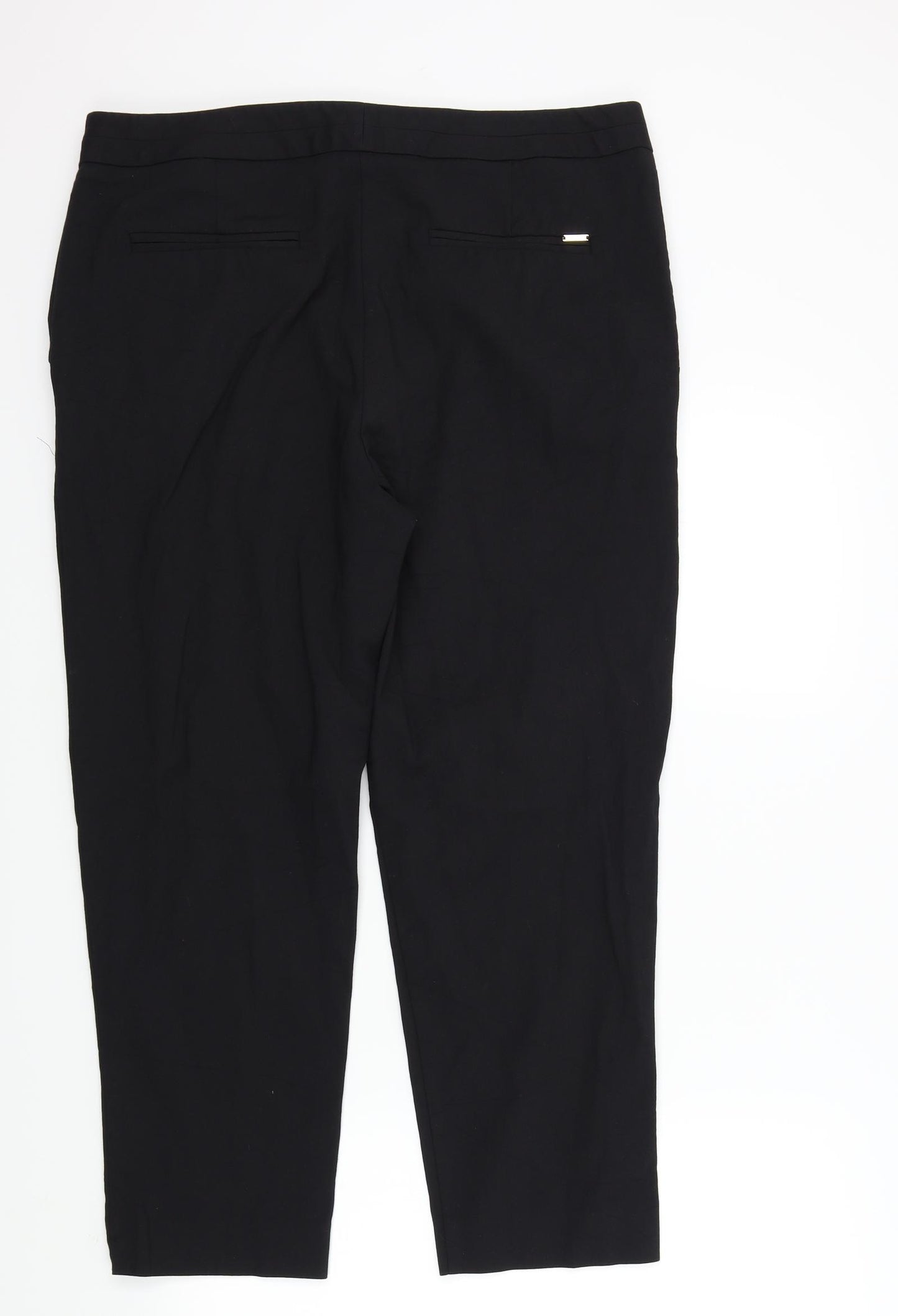 M&S Womens Black   Trousers  Size 18 L25 in
