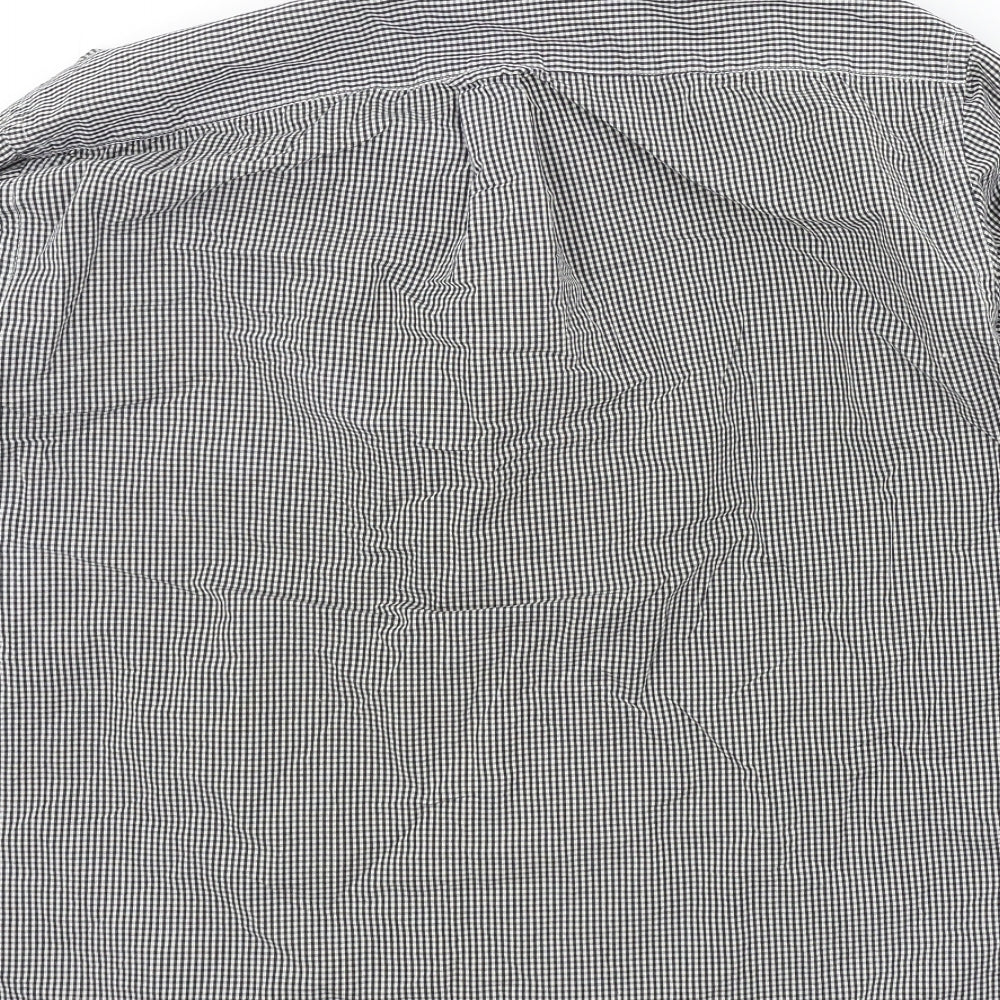 hammond&co Mens Black Check   Button-Up Size XL