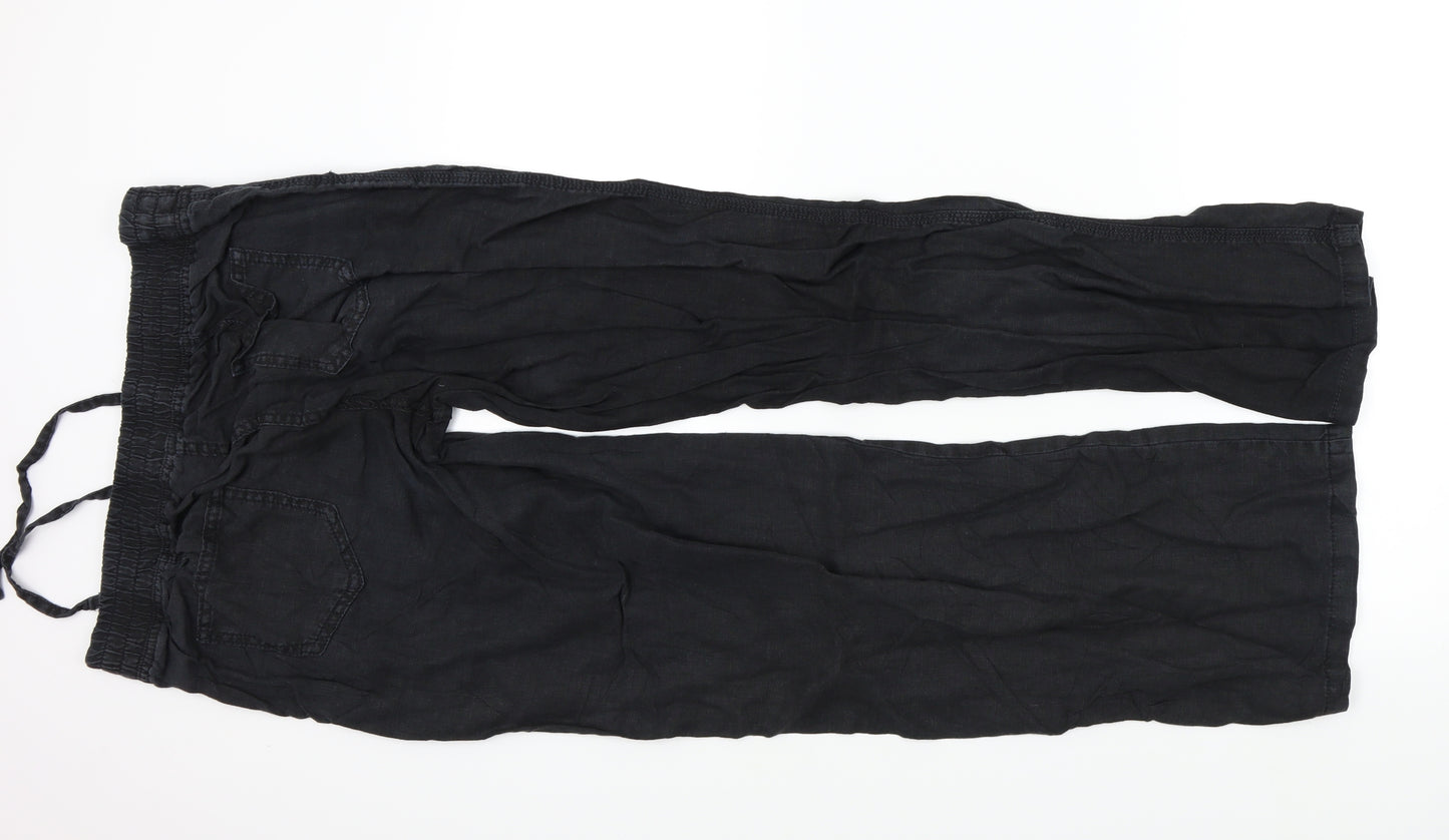 M&S Womens Black   Trousers  Size 12 L29 in