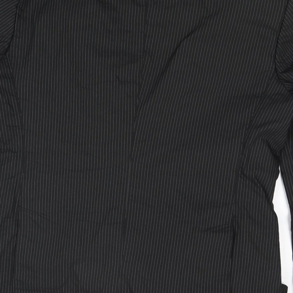 Calvin Klein Mens Black Striped  Jacket Blazer Size 38