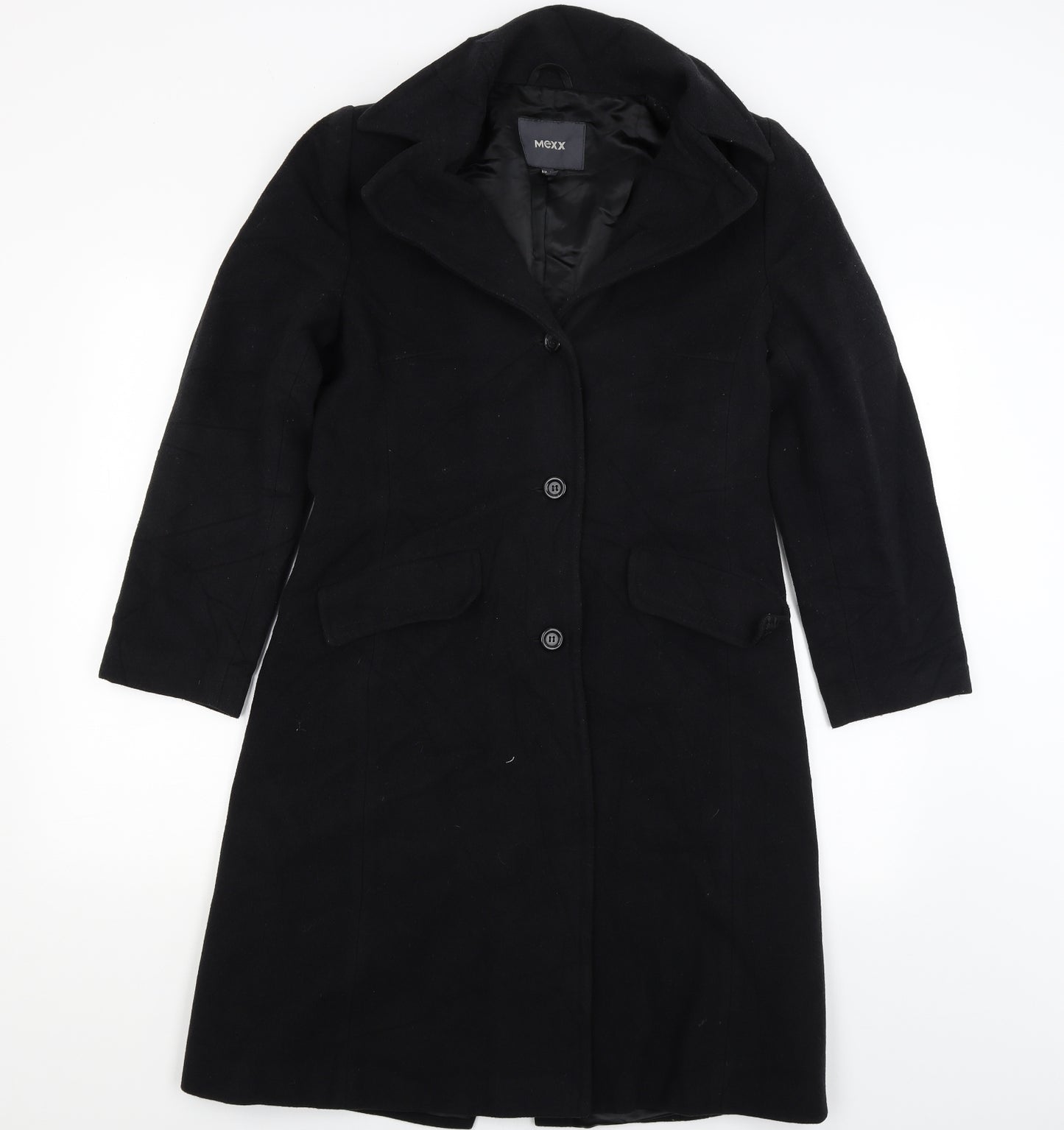 Mexx Womens Black   Overcoat Coat Size 10