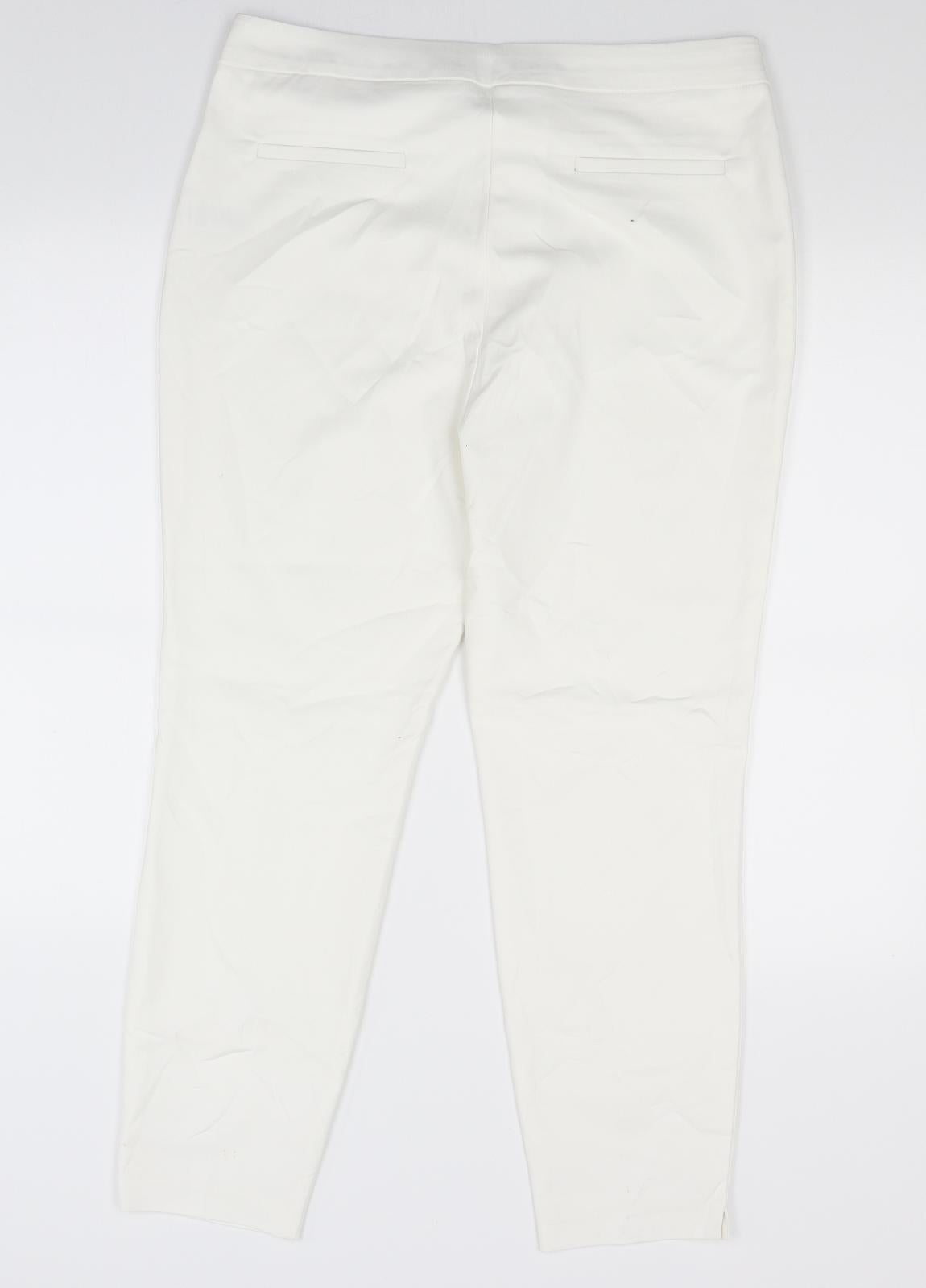 Papaya Womens White   Trousers  Size 14 L25 in
