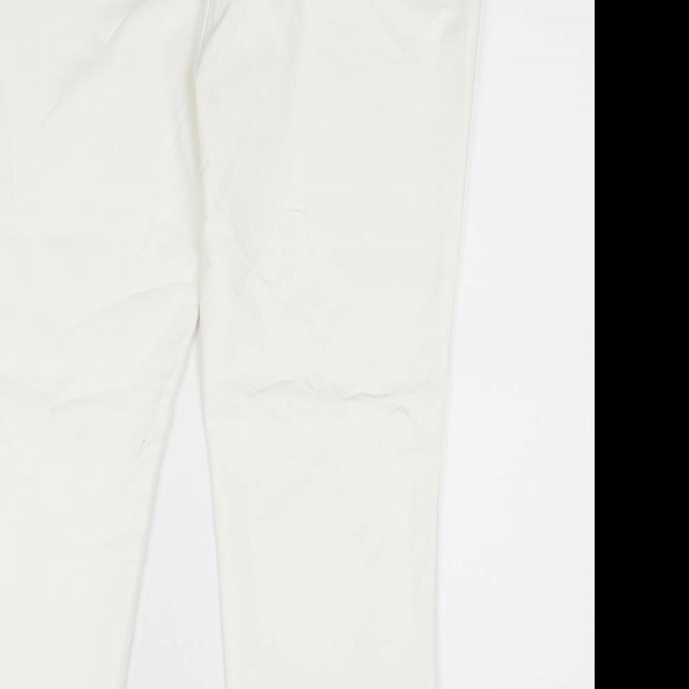 Papaya Womens White   Trousers  Size 14 L25 in