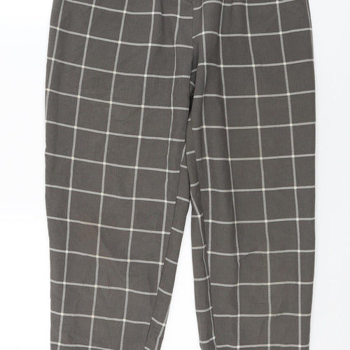 Divided Womens Brown Check  Trousers  Size 6 L23 in