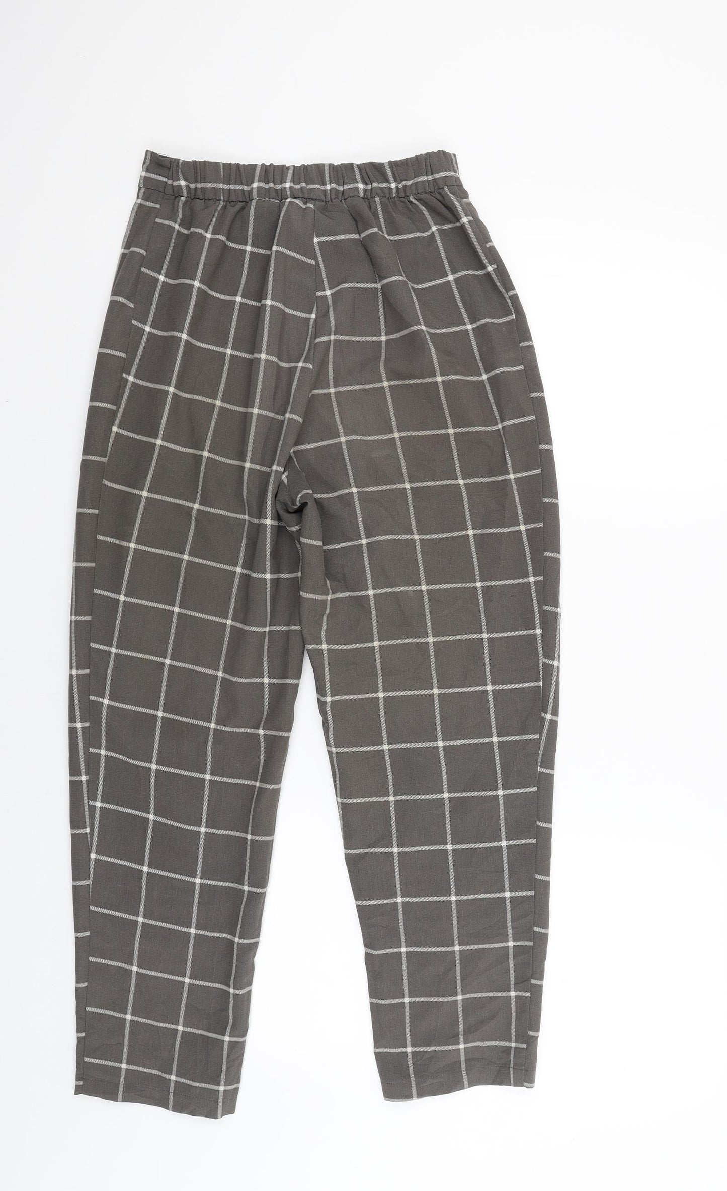 Divided Womens Brown Check  Trousers  Size 6 L23 in