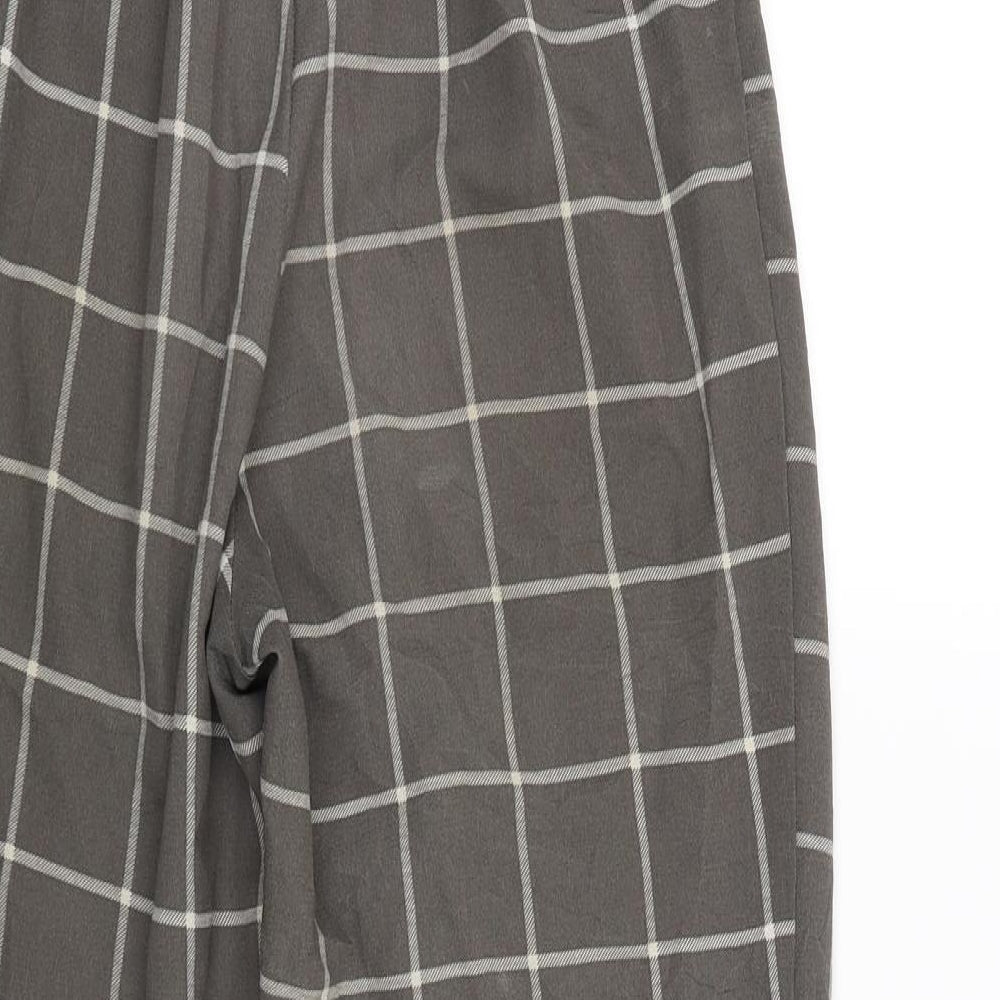 Divided Womens Brown Check  Trousers  Size 6 L23 in