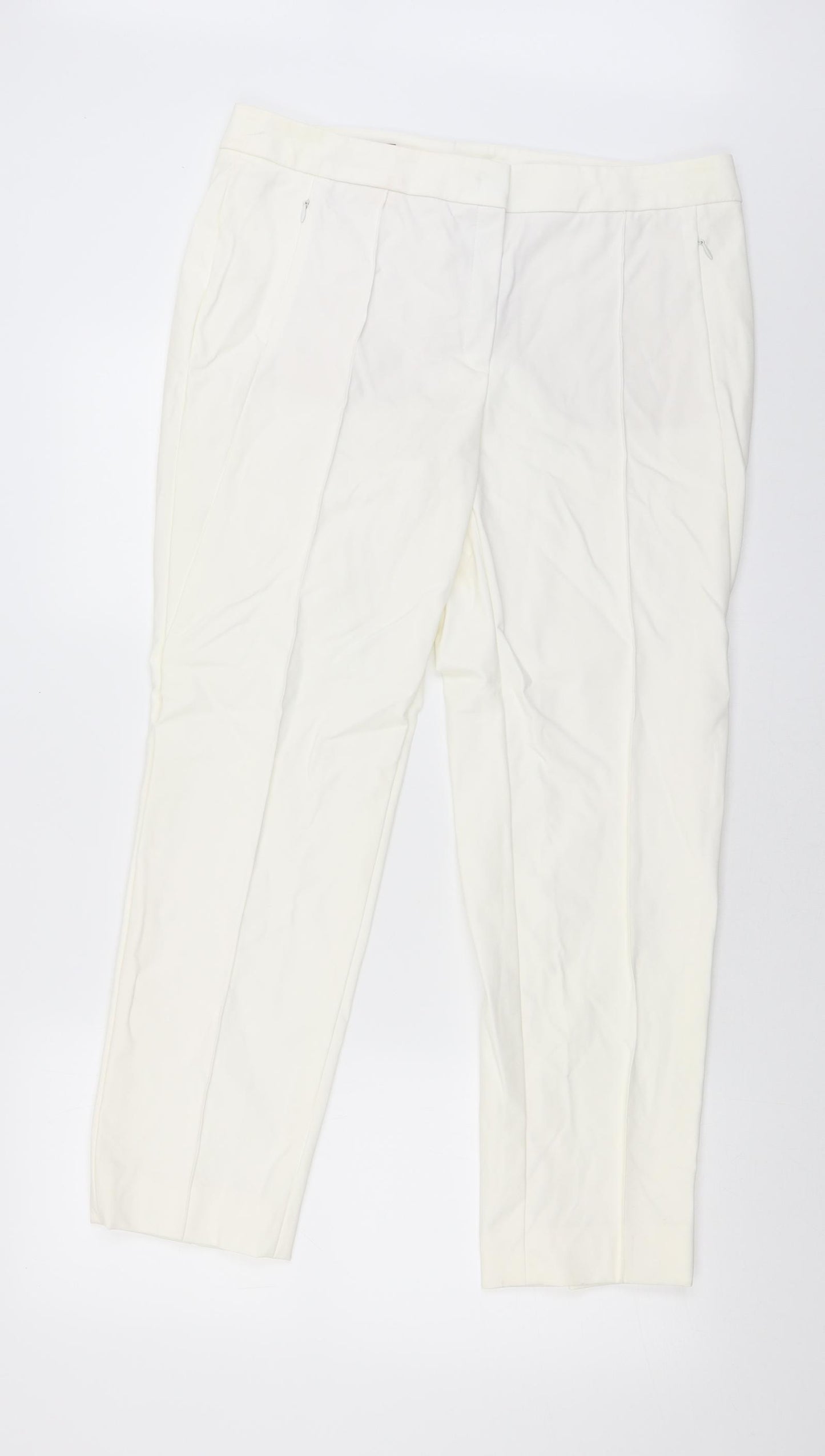 ESCADA Womens White   Trousers  Size 14 L25 in