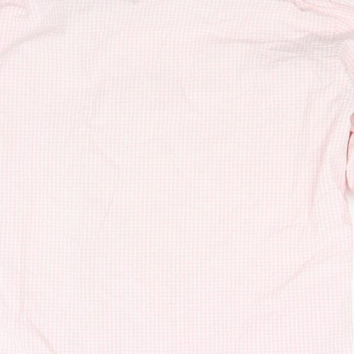 Oxford cambridge Mens Pink Check   Dress Shirt Size 15.5