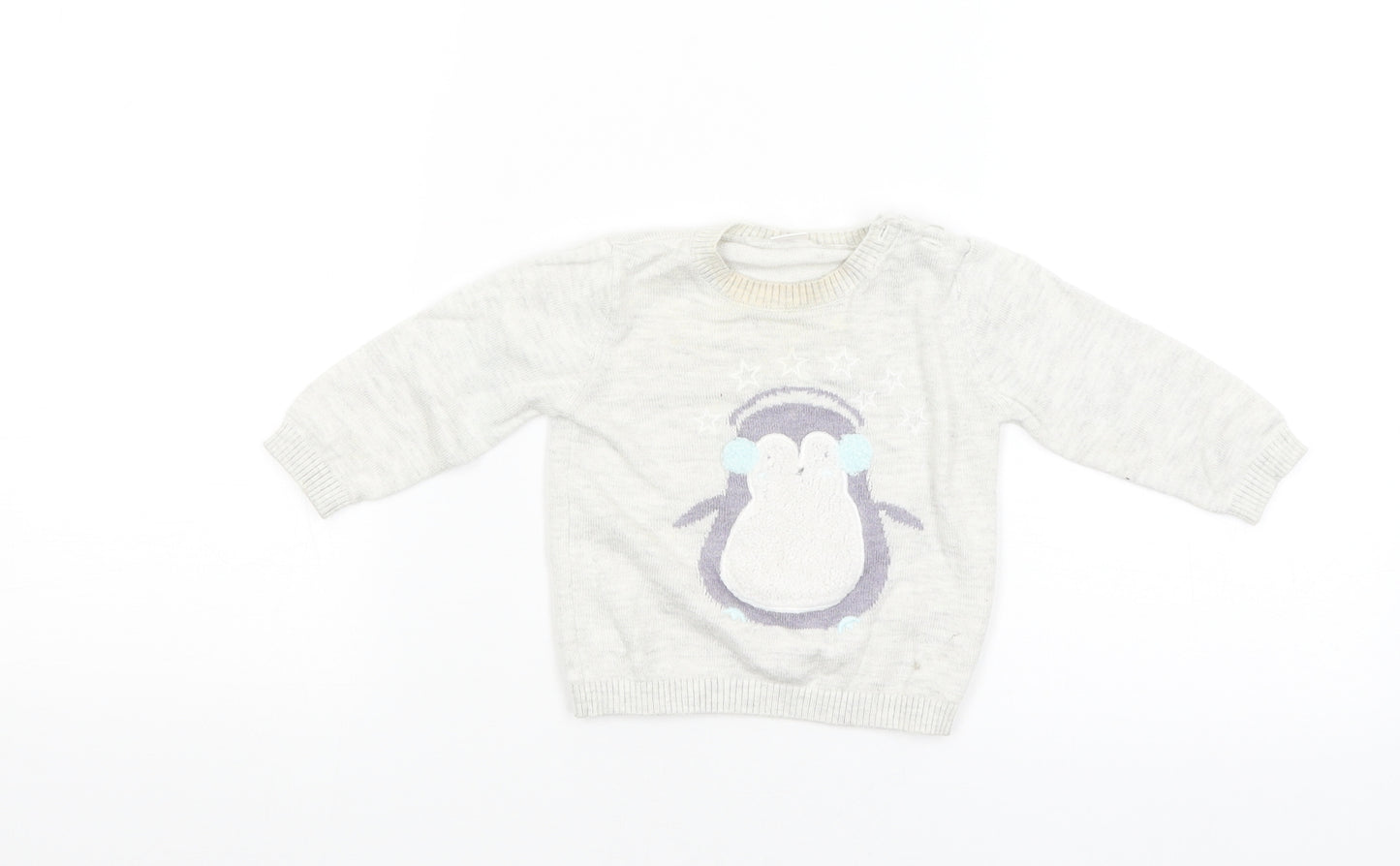 Mini Club Baby Grey   Pullover Jumper Size 6-9 Months