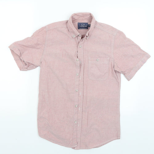 Topman Mens Red    Button-Up Size XS