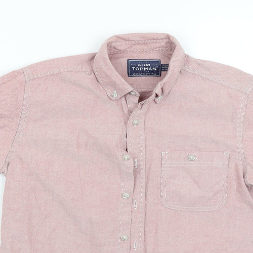 Topman Mens Red    Button-Up Size XS