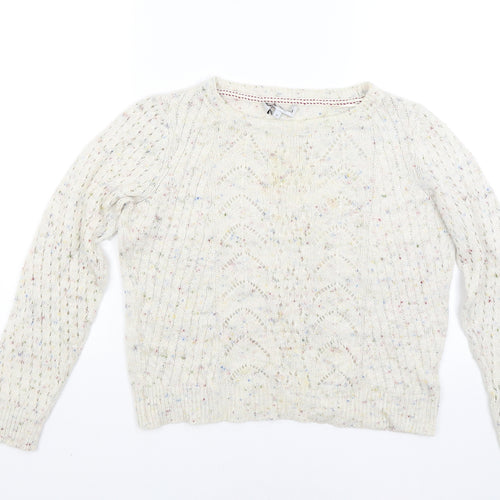 Preworn Womens Beige  Knit Pullover Jumper Size 12