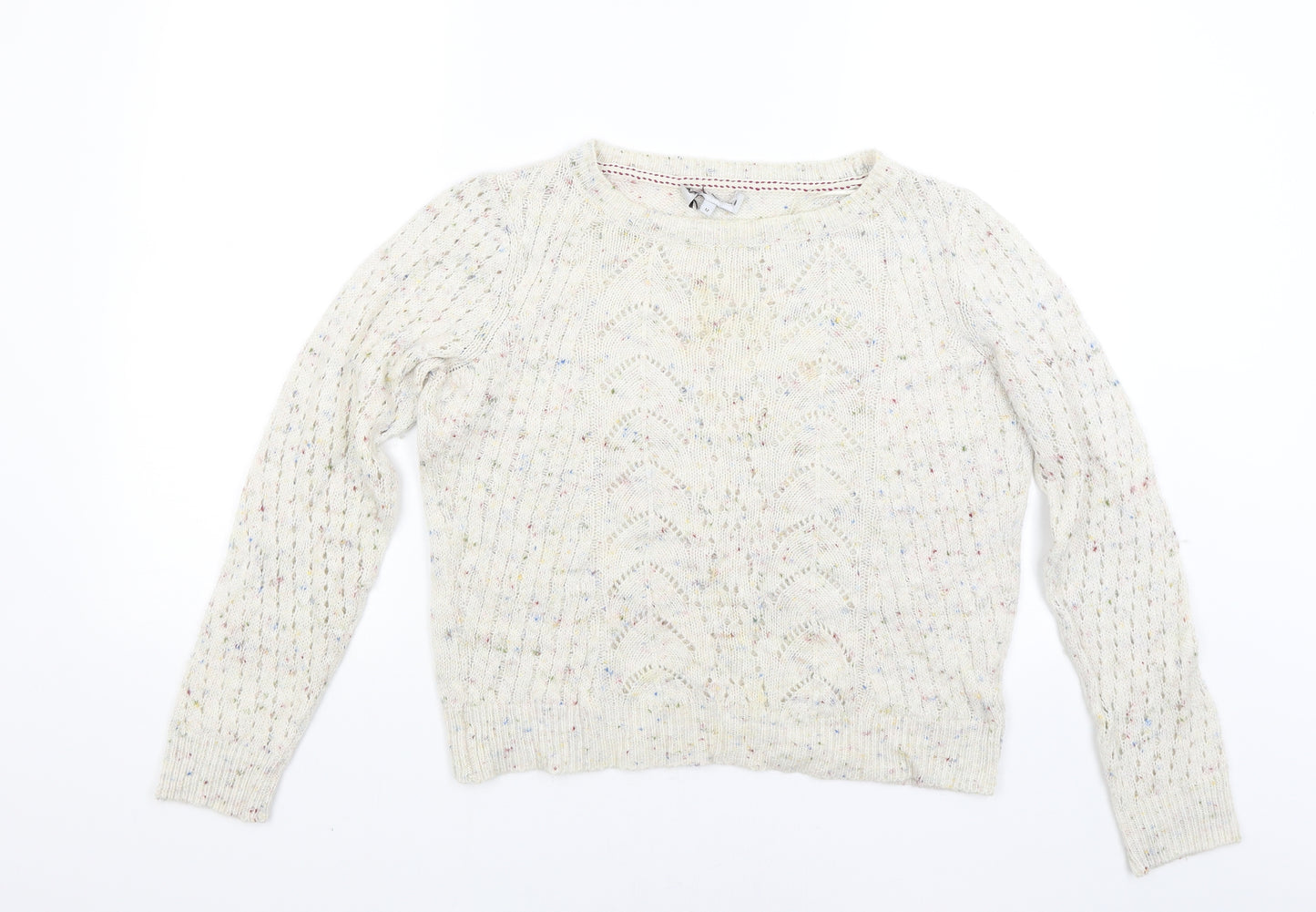 Preworn Womens Beige  Knit Pullover Jumper Size 12