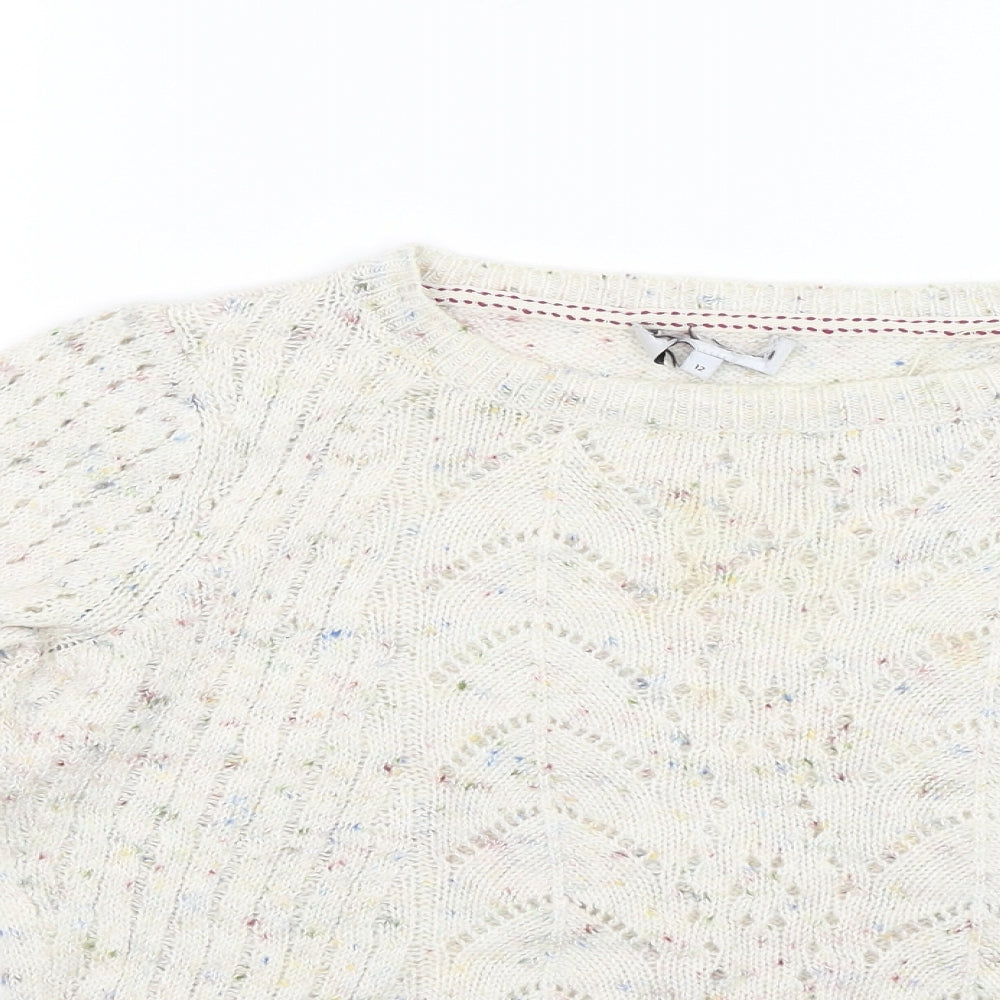 Preworn Womens Beige  Knit Pullover Jumper Size 12