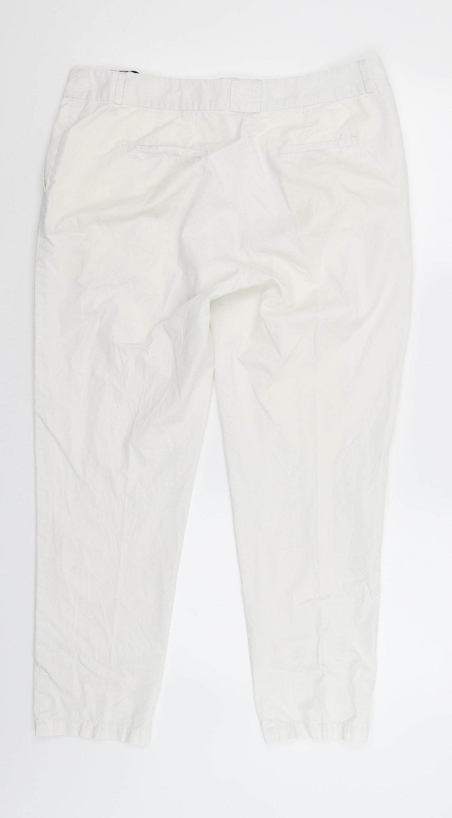 Warehouse Womens White   Trousers  Size 12 L25 in
