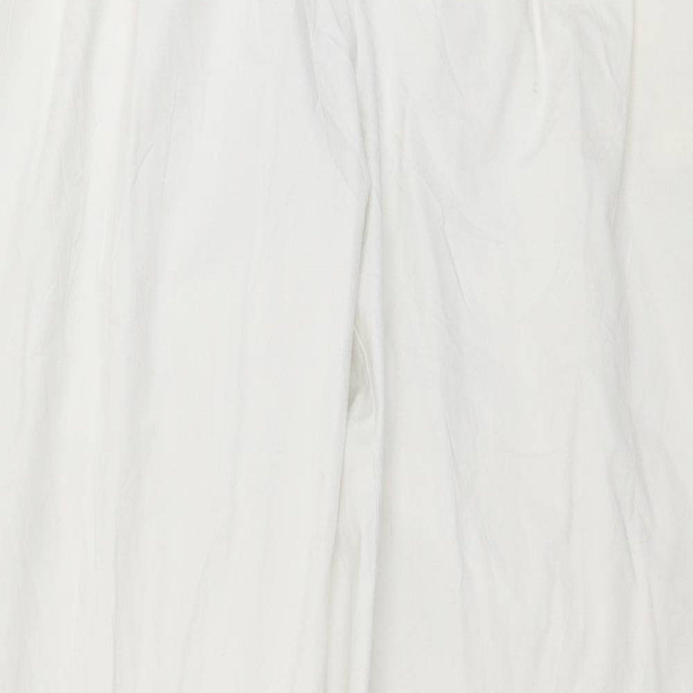 Warehouse Womens White   Trousers  Size 12 L25 in