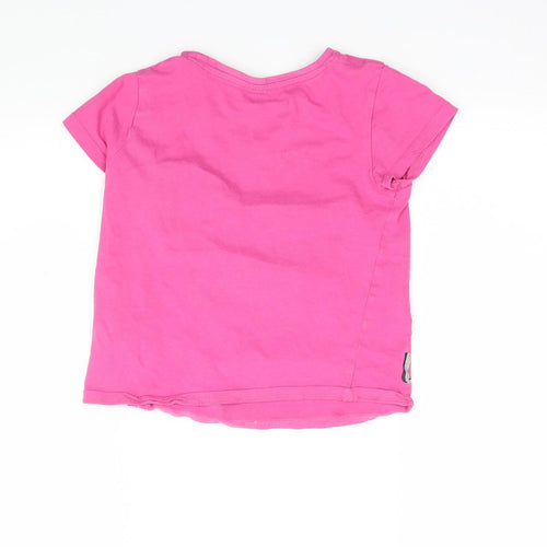 Pep&co Girls Pink   Basic T-Shirt Size 6-7 Years  - Floss like a boss