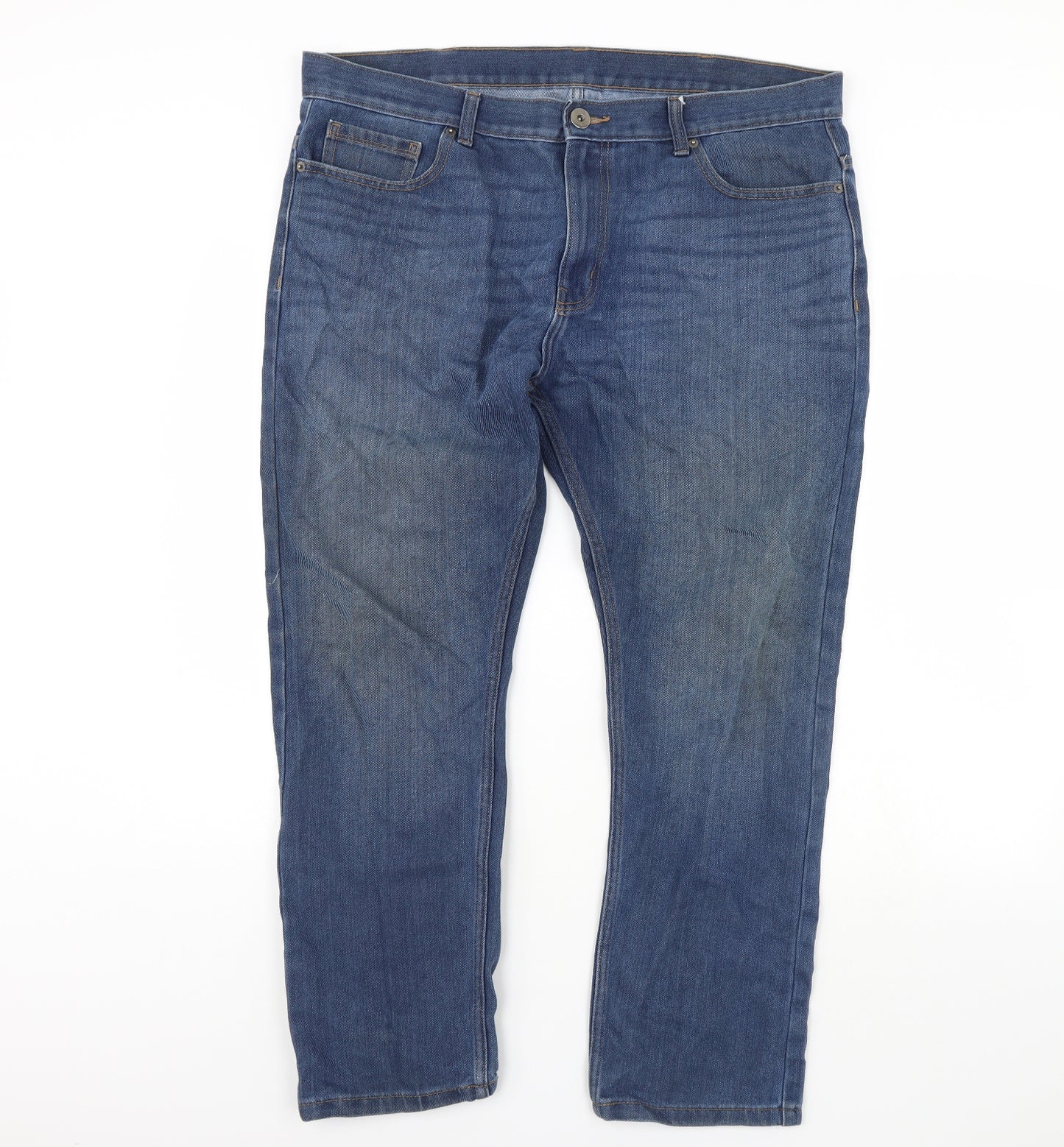 Denim & Co. Mens Blue   Straight Jeans Size 38 L28 in