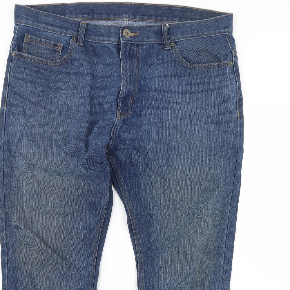 Denim & Co. Mens Blue   Straight Jeans Size 38 L28 in